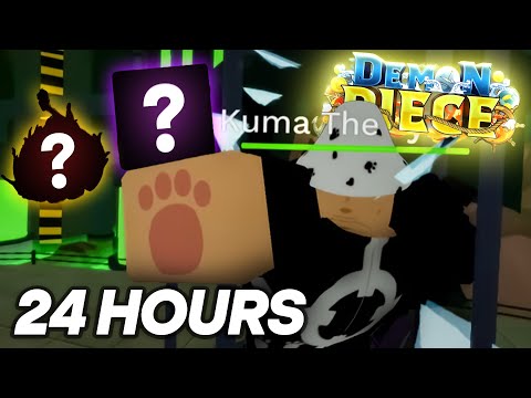 (CODE) Grinding Kuma Raid Boss For 24 HOURS In Roblox Demon Piece...