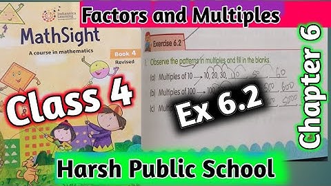 Exercise 6.2 Chapter 6 Maths sight Class 4 |Maths Sight Class 4 |Factors & Multiples | #hpsgurugram