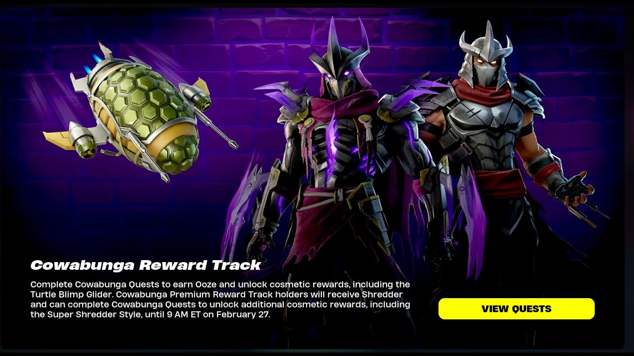Fortnite TMNT Cowabunga Event Pass Showcase