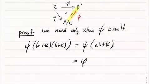 MATH 343 - Section 4.3 Factor Rings and The First Homomorphism Theorem for Rings