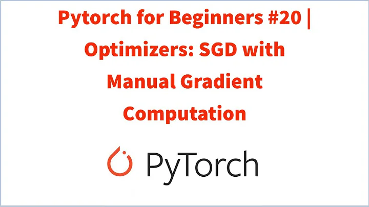 Pytorch for Beginners #20 | Optimizers: SGD with Manual Gradient Computation