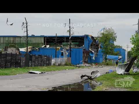 09-03-2026 Detroit, MI - Tornado Hits Detroit, Buildings Damaged, Cleanup Begins