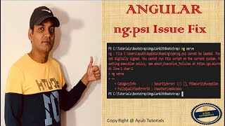 NG.PS1 Issue with Angular (ng serve) | Ayub Tutorials