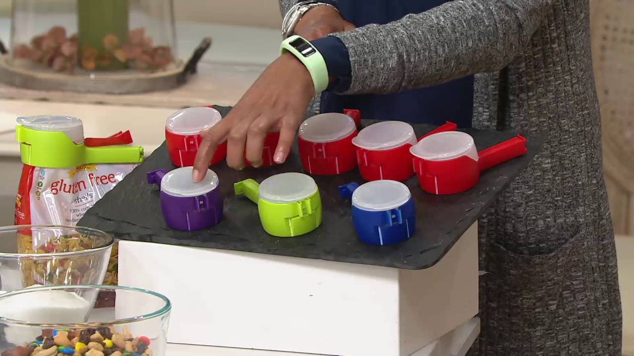 Set of 5 Seal & Pour Bag Clips on QVC