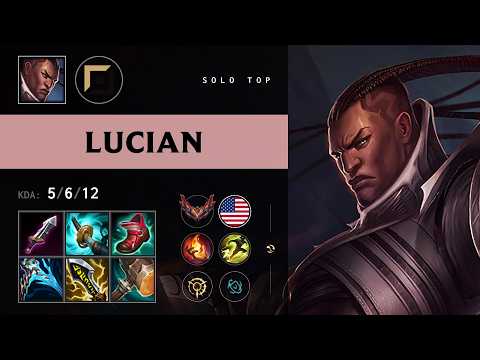 Lucian Top vs Aatrox - NA Grandmaster Patch 26.12