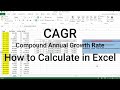What is CAGR (Compound Annual Growth Rate) &amp; How to Calculate CAGR in Excel