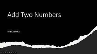 Add Two Numbers - LeetCode 2 - Java