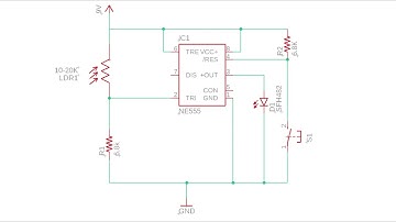 A simple laser detector project utilizing NE555 in the bistable mode