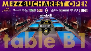 Day 1 Mezz Bucharest Open - TV table on IDM Pool Tour facebook
