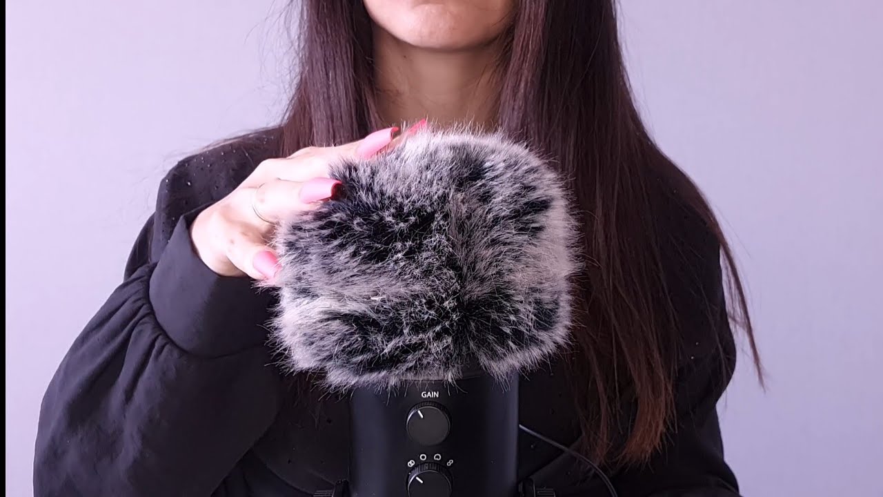 ASMR Brain Massage With Fluffy Mic Cover at 100% Intensity , personal ...