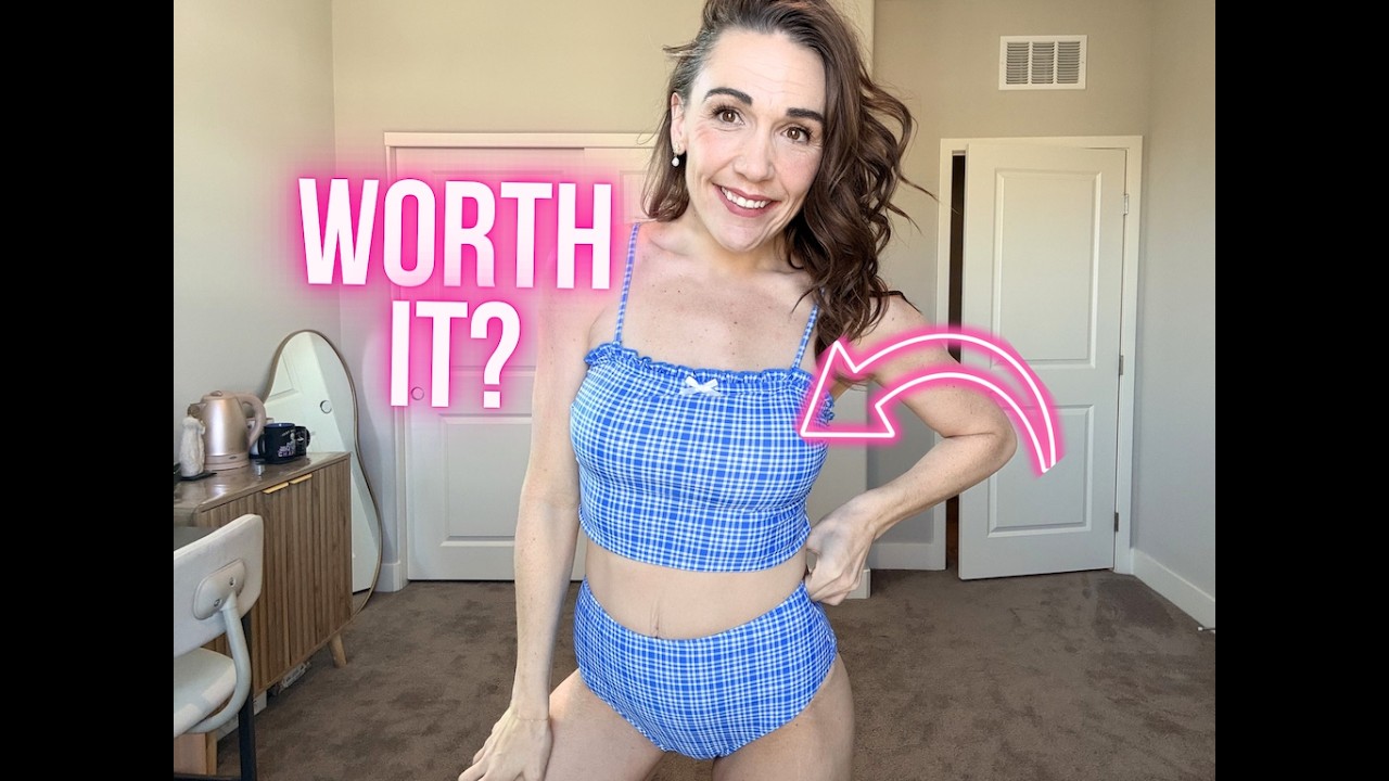 Jolefille High Waisted Bandeau Bikini | Tummy Control Test