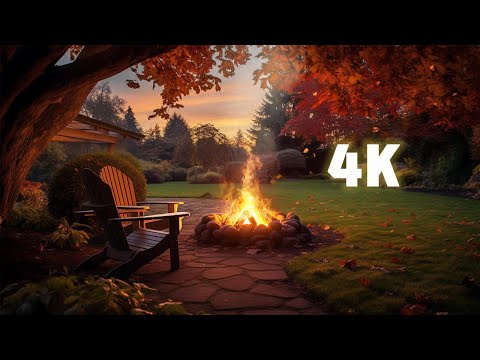 لايفوتك شاهد تساقط اوراق الشجر اجواء الخريف افضل فيديو للاسترخاء والتأمل عالي الدقة4K 