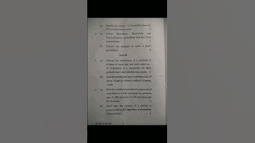 BSc 4th semester Statistical Mechanics (2022) Question paper :-)