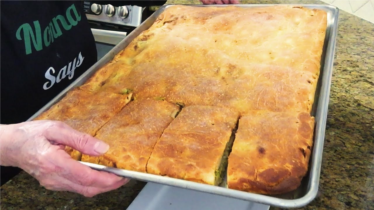 Onion Calzone | Kalamata Olives and Gorgonzola Cheese | Italian Barese Calzone Di Cipolla