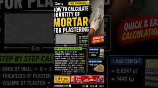 how to calculate Quantity of plaster #civilengineering #houseconstruction