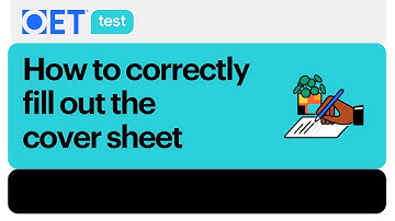 Hoe u het voorblad voor de OET-test correct invult