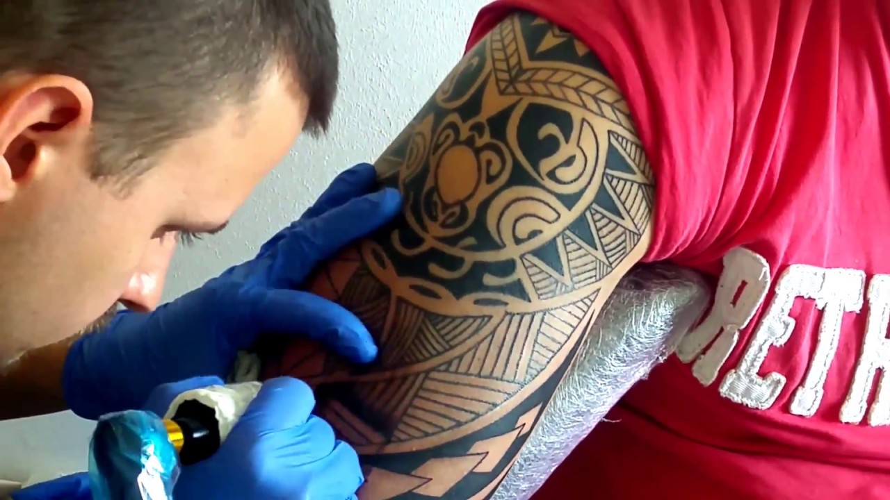 Maori tattoo #2 part 2 - Tattoo time lapse