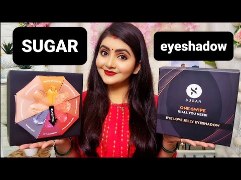 Sugar eye love jelly eyeshadow all shades swatches | RARA | sugar new launch | eye make up