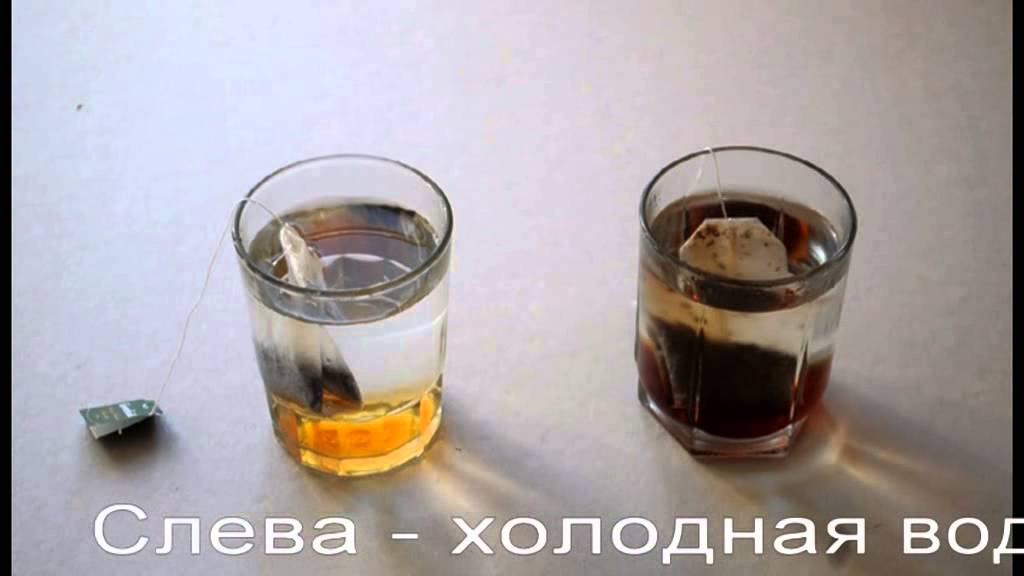 Опыт горячая и холодная вода