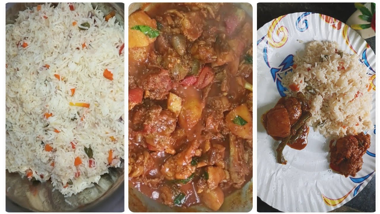 অতিথি আপ্যায়নে আজ বানিয়েছি কারিপাতা চিকেন আর সাথে বাসমতি চাল দিয়ে ভেজিটেবল পোলাও।