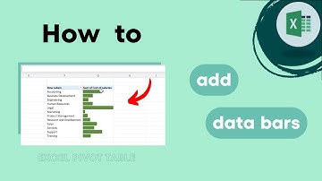 Excel Pivot Tables: How to add Data Bars