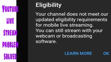 youtube live eligiblity problem solved |YouTube liveEligibility problem kaise thik kare| Eligibility