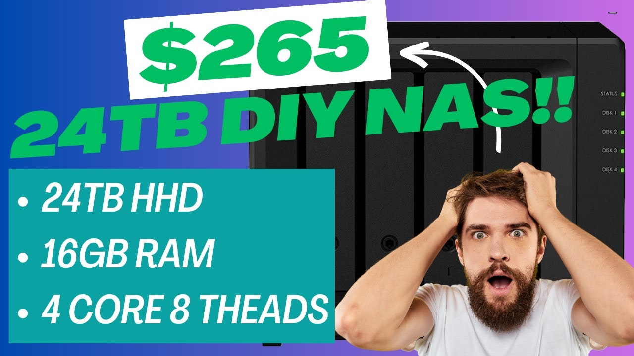 $265 DIY Budget 24TB Server-NAS!! 16GB Ram 4Cores 8Threads Home Server ...