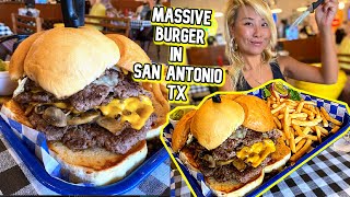 MASSIVE HINDERBURGER CHALLENGE IN San Antonio, TX!! #RainaisCrazy