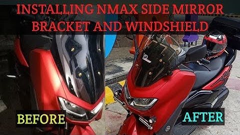 NMAX V2 2020  SIDE MIRROR BRACKET AND WINDSHIELD UNBOXING AND INSTALLING