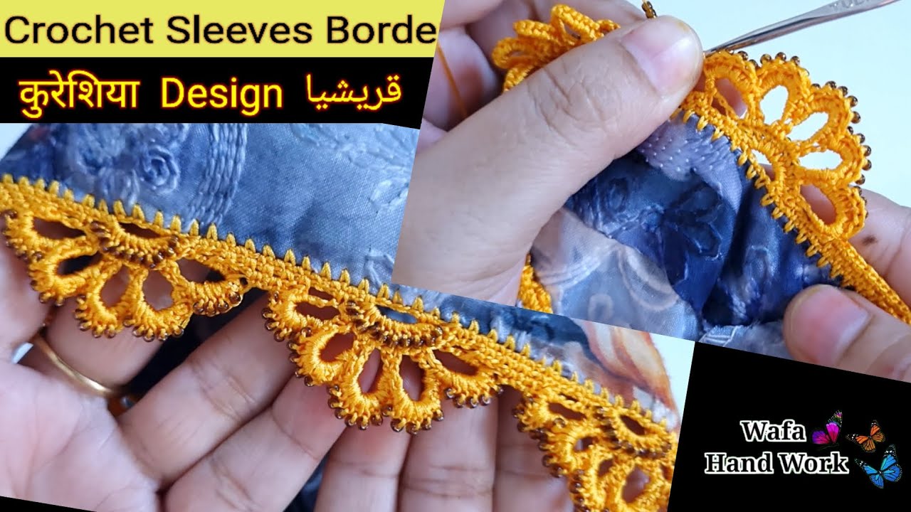 Beautiful Crochet Sleeves Flower Design 😍 Crochet Dress Qureshia