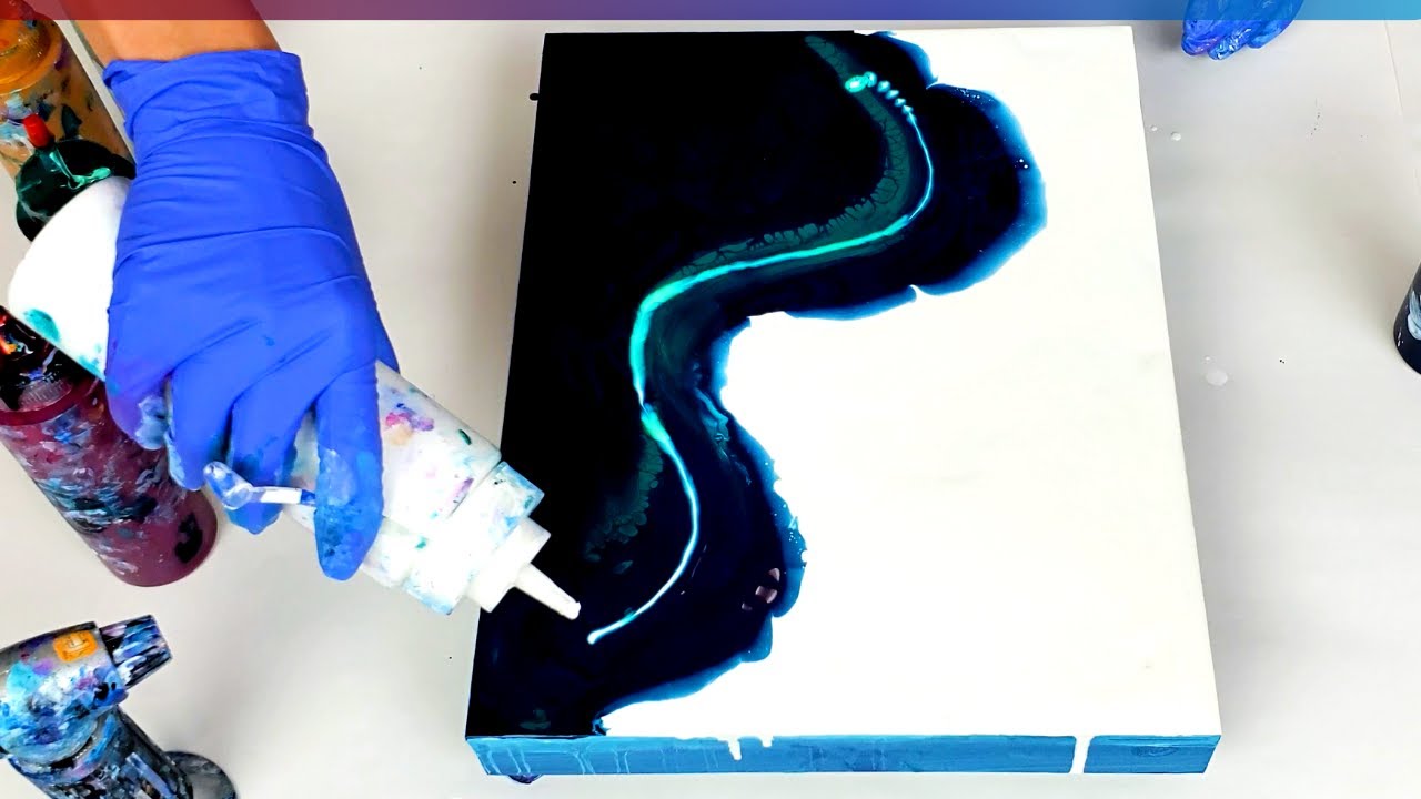 Paint and Water ONLY - Easy Acrylic Pouring Technique. Dutch Pour + Swipe  tutorial by Olga Soby f…