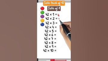 🔥Easy trick to learn table of 42🔥/ multiplication table of 4/#shorts#shortsfeed #viral #maths #table