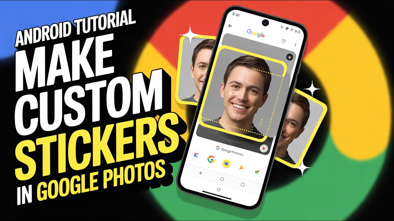 How to Create Custom Stickers in Google Photos Android Tutorial - YouTube