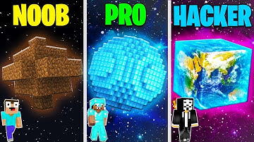 Minecraft Battle: NOOB vs PRO vs HACKER BUILDING PLANET in Minecraft MAP! AVM SHORTS Animation