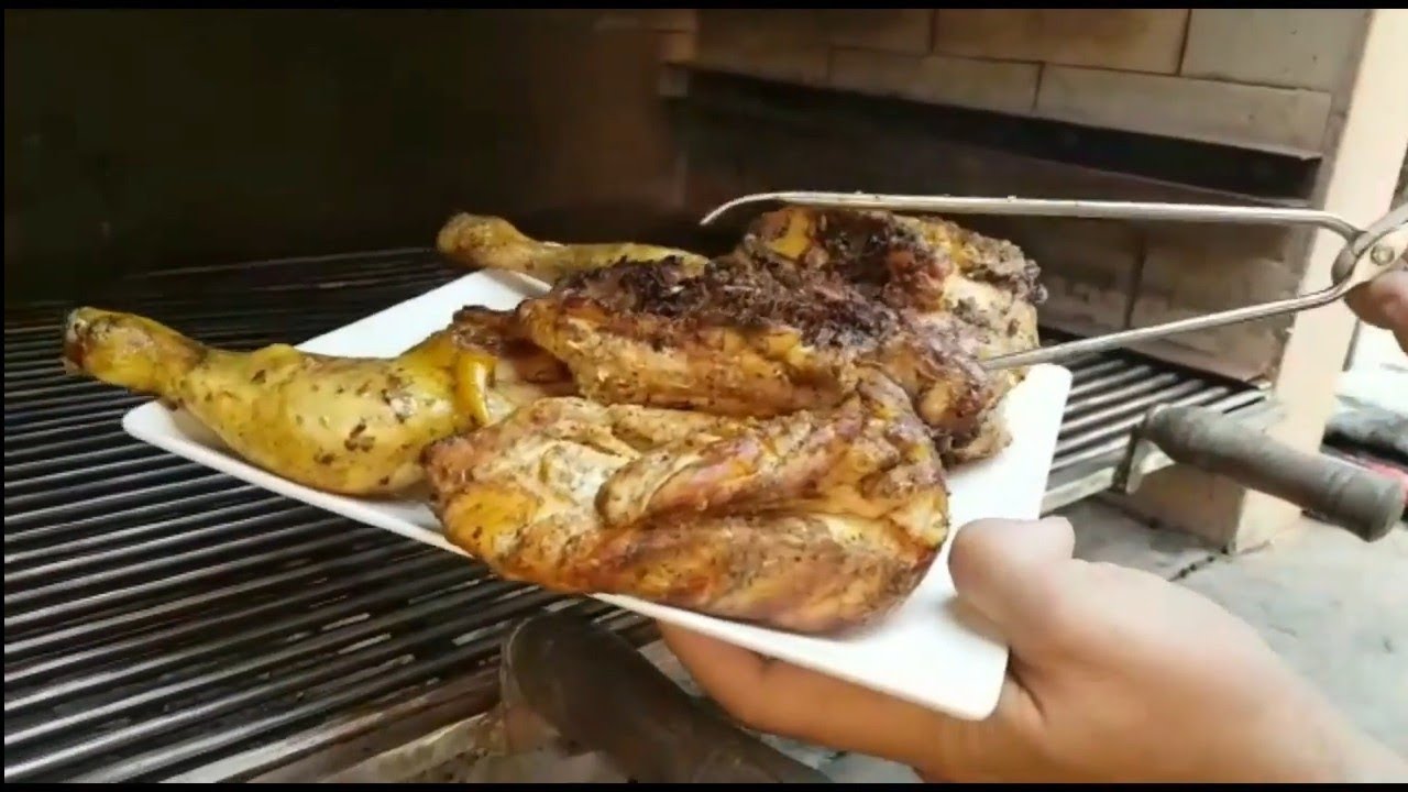 Pollo abierto a la parrilla
