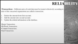 Database Reliability & Security