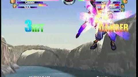 MvC2 Online (360): Flapp (Gui/OR/Cam) vs Brett (Cha/Ice/Ruby) *Solo Guile Comeback* 10 .:6.15.11:.