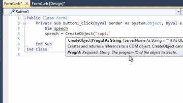 Visual Basic Text to Speech