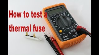 How to test a dryer thermal fuse - 3392519