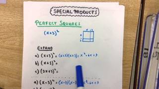 Special Products: perfect squares