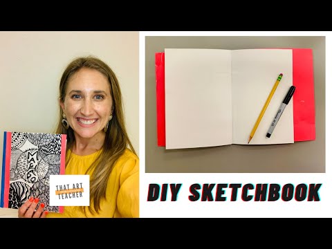 How to Make a Mini Sketchbook from a Sheet of Paper (EASY) - Inner Child  Fun