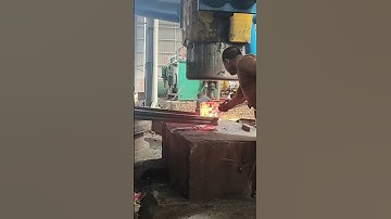 How to forge a square iron block into a cylindrical iron block in 40 seconds.