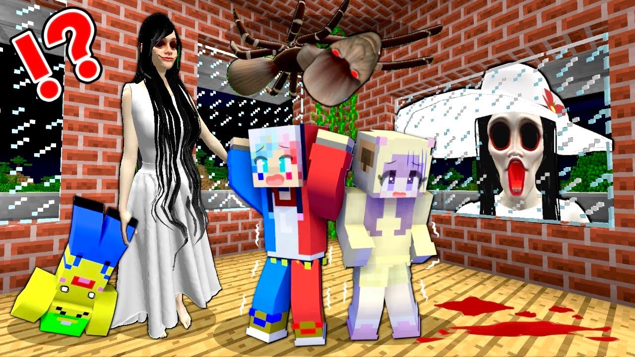 都市伝説の幽霊が出る恐怖のお化け屋敷に閉じ込められた結果…⁉️【マイクラ マインクラフト】ぽっぴんず