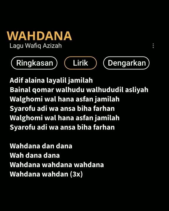 Karaoke || WAHDANA