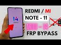 REDMI NOTE 11 FRP BYPASS MIUI 14 WITHOUT PC NEW TRICK! 2023
