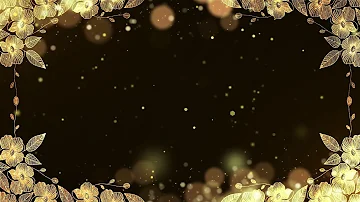 Free Gold floral bokeh animated background overlay | for Wedding Invitations, Prenup Video