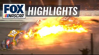 FINAL LAPS: McDowell avoids massive wreck to win the 2021 Daytona 500 | NASCAR ON FOX HIGHLIGHTS