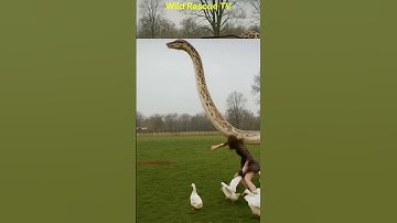 Rescue Duck from Giant Python | #funny #animals #shorts