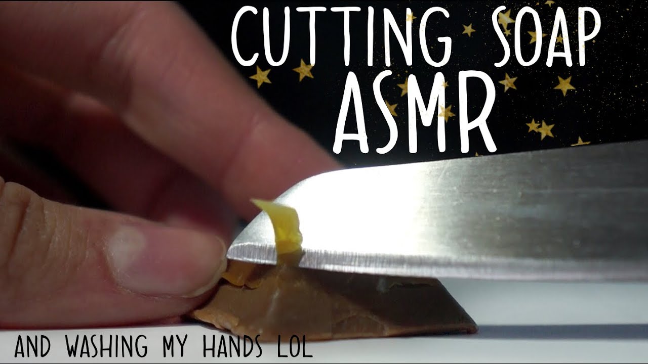 ASMR Cutting Soap and Washing Hands