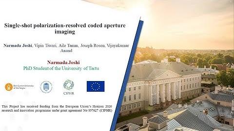 Single-shot polarization-resolved coded aperture Imaging | Narmada